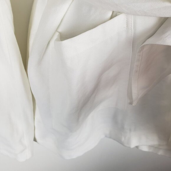 L'Academie Revolve Castaway Belted Blazer White Wrap Jacket Size Medium - Picture 5 of 15